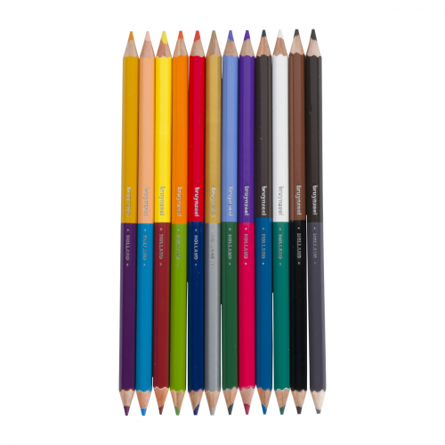 Набор двухсторонних цветных карандашей Bruynzeel Kids 12 штук в картонной упаковке