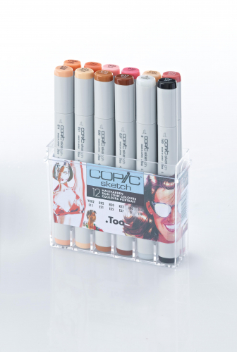 Набор маркеров Copic Sketch 'Skin Tones' 12 штук в пластиковой упаковке