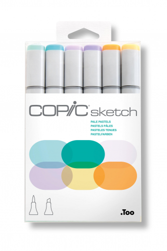 Набор маркеров Copic Sketch 'Pale Pastels' 6 штук в пластиковой упаковке