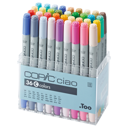Набор маркеров Copic Ciao 'C' 36 штук в пластиковой упаковке