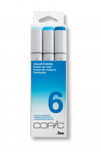 Набор маркеров Copic Sketch 'Color Fusion 6' 3 штуки в пластиковой упаковке