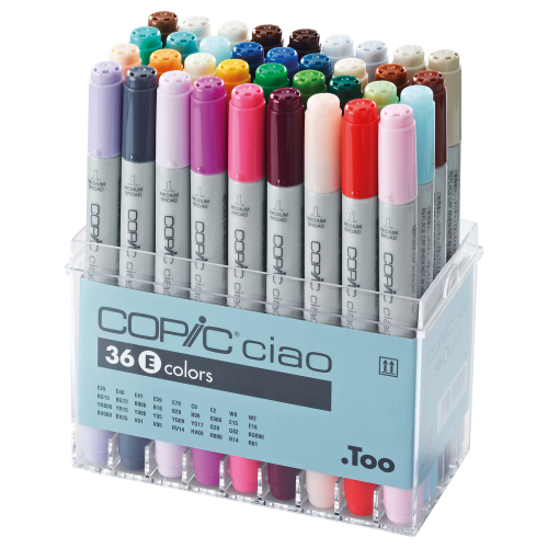 Набор маркеров Copic Ciao 'E' 36 штук в пластиковой упаковке