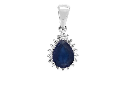 Подвеска из серебра сапфир корунд, SL-RIC68