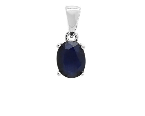 Подвеска из серебра сапфир корунд, SL-RIC78