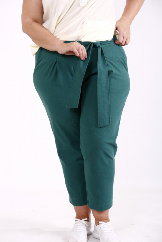 b096-1 | Зеленые брюки из льна