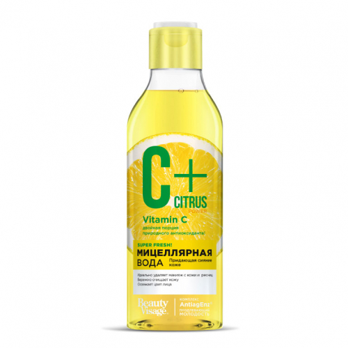 C+Citrus Мицеллярная вода для сияния кожи, с омолаживающим комплексом AntiagEnz 250мл
