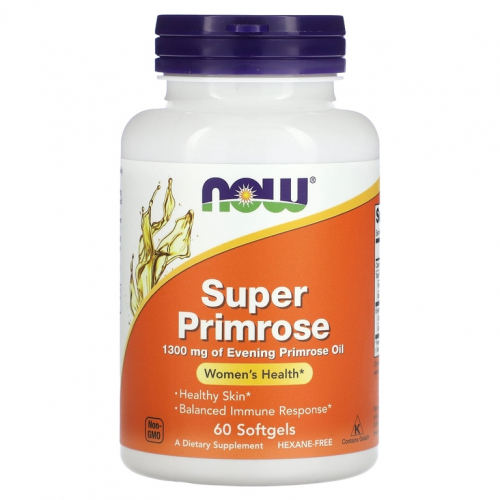 Now Foods, Super Primrose, масло примулы вечерней, 1300 мг, капсулы