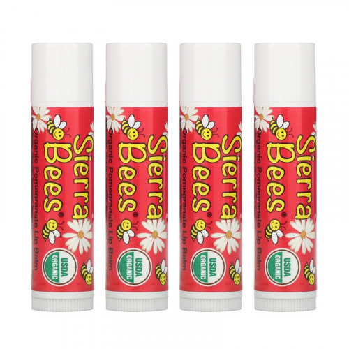 Sierra Bees, органические бальзамы для губ, 4 штуки по 4,25 г (0,05кг)