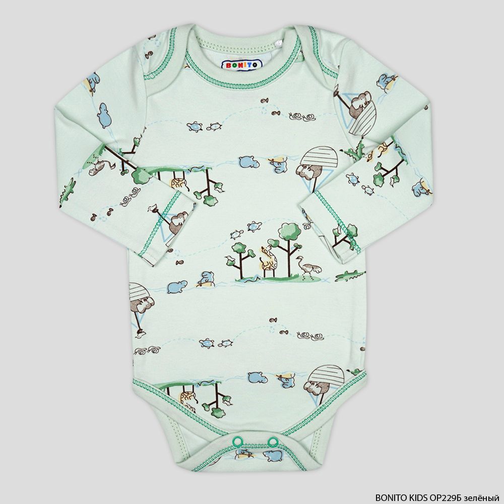 Боди для малыша Bonito Kids (OP229Б) зеленый