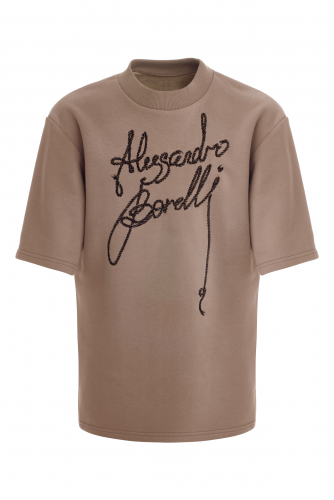 Платье-футболка с принтом Alessandro Borelli (цвет бежевый)