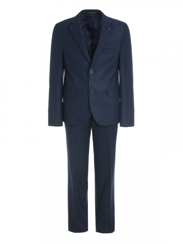костюм(пиджак,брюки) синий полоска