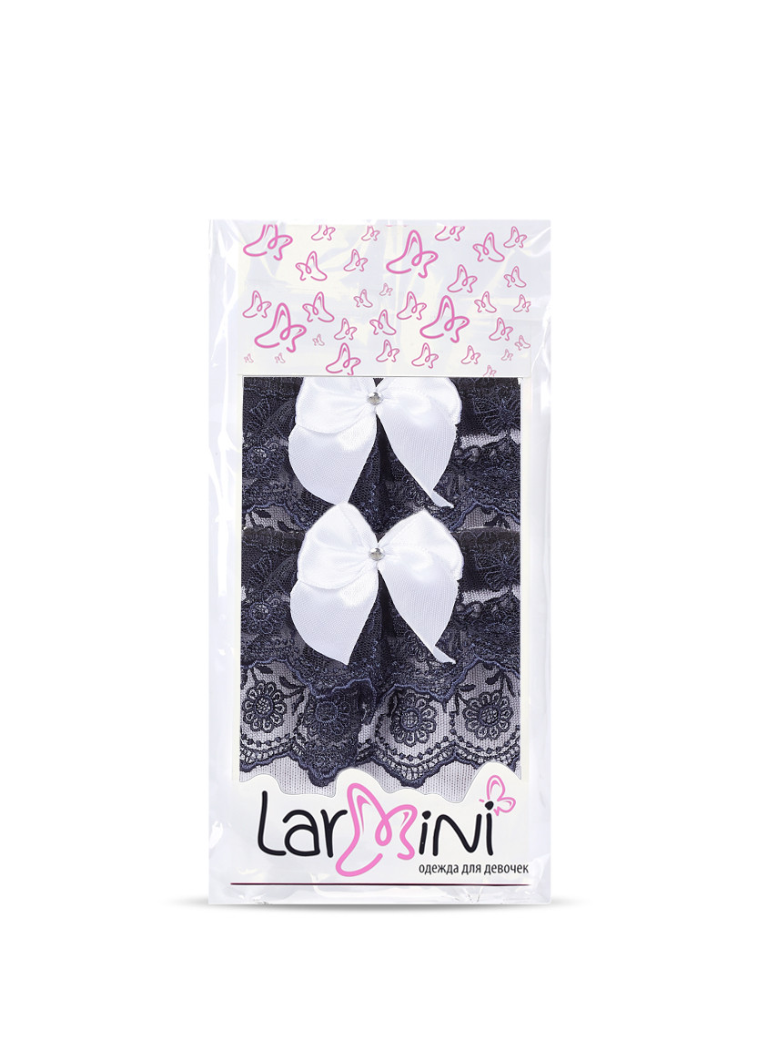 LARMINI Гольфы LR-G-2KNS-55-BS, цвет белый/темно-синий