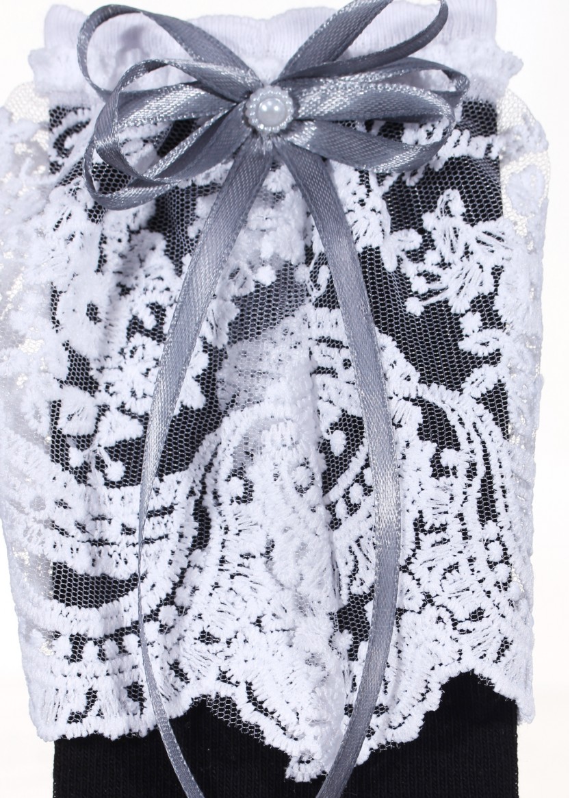 LARMINI Гольфы LR-G-KBGS-130-B, цвет черный/белый