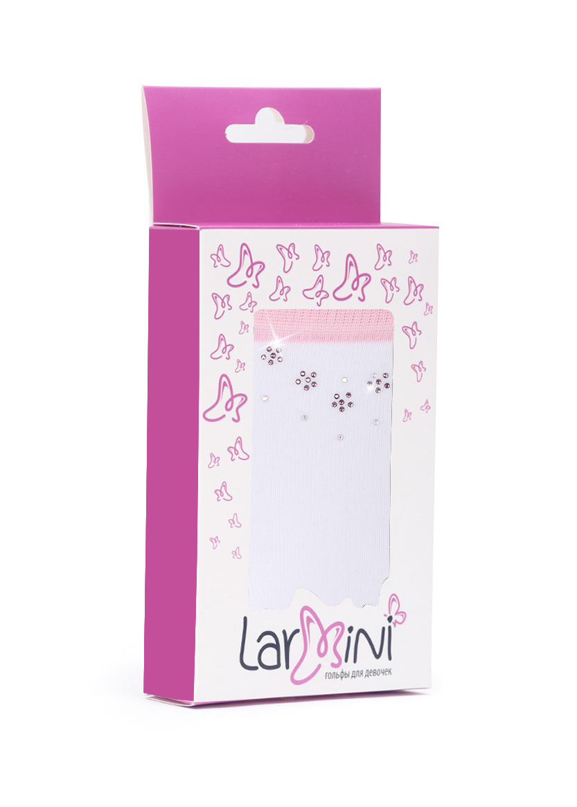 LARMINI Гольфы LR-G-178258-02, цвет белый/розовый