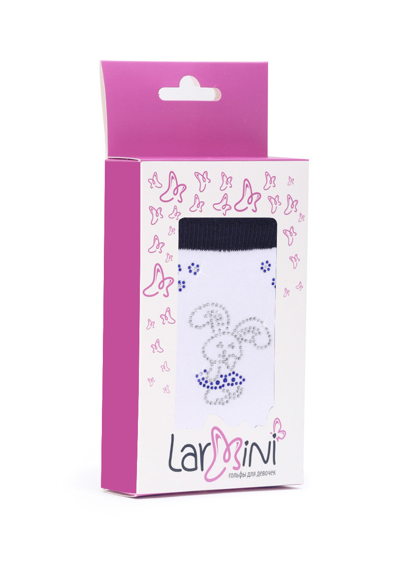 LARMINI Гольфы LR-G-162879, цвет белый/темно-синий