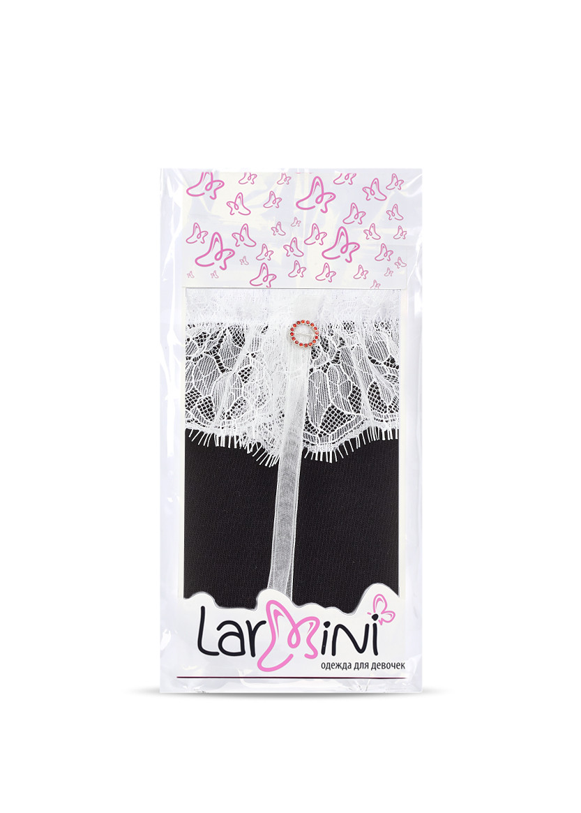 LARMINI Гольфы LR-G-KR-LO-PS, цвет черный/белый
