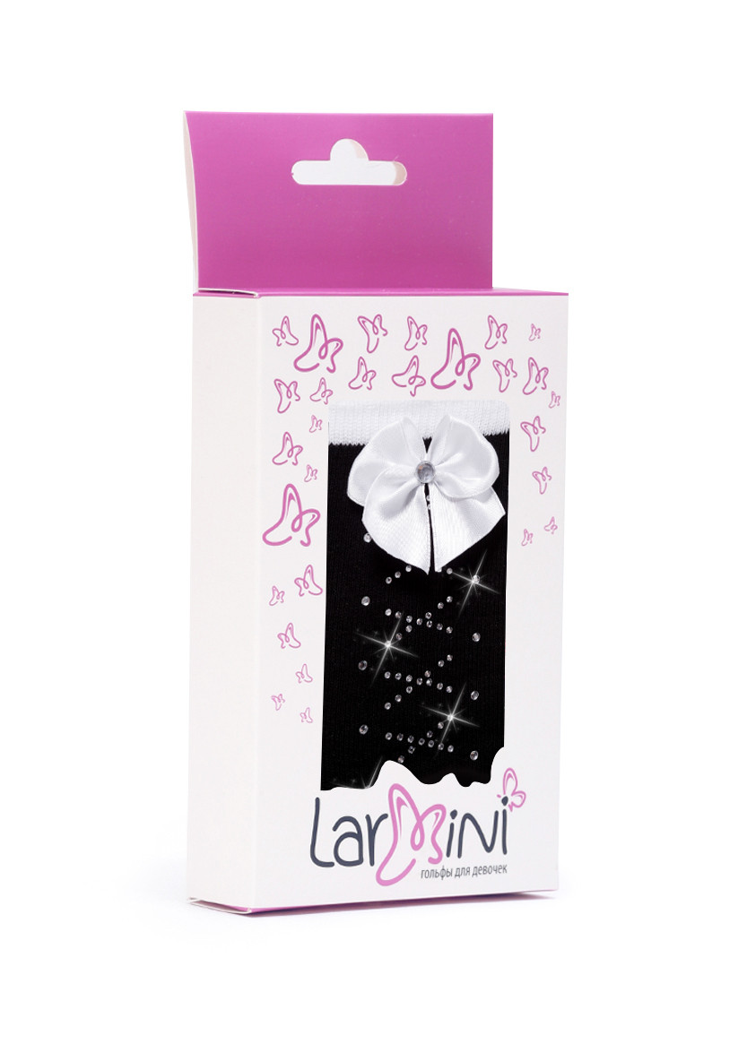 LARMINI Гольфы LR-G-168061-B-SLL-S, цвет черный/белый