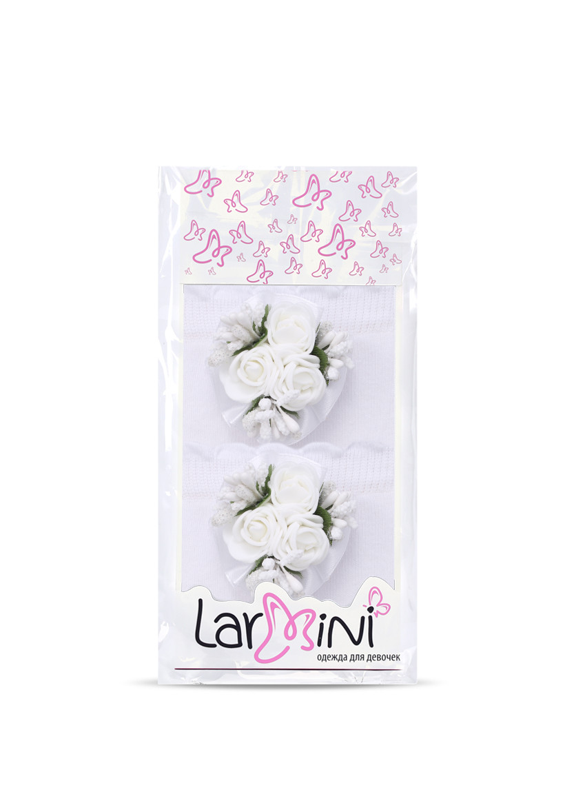 LARMINI Носки LR-S-AL-3ROSE-TCHO, цвет белый