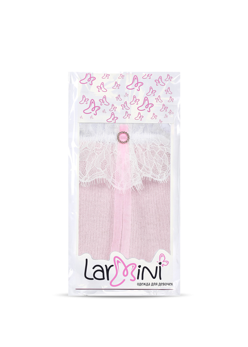LARMINI Гольфы LR-G-KR-LO-PS, цвет розовый/белый