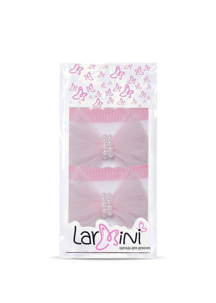 LARMINI Гольфы LR-G-B-BF-BNR, цвет белый/розовый