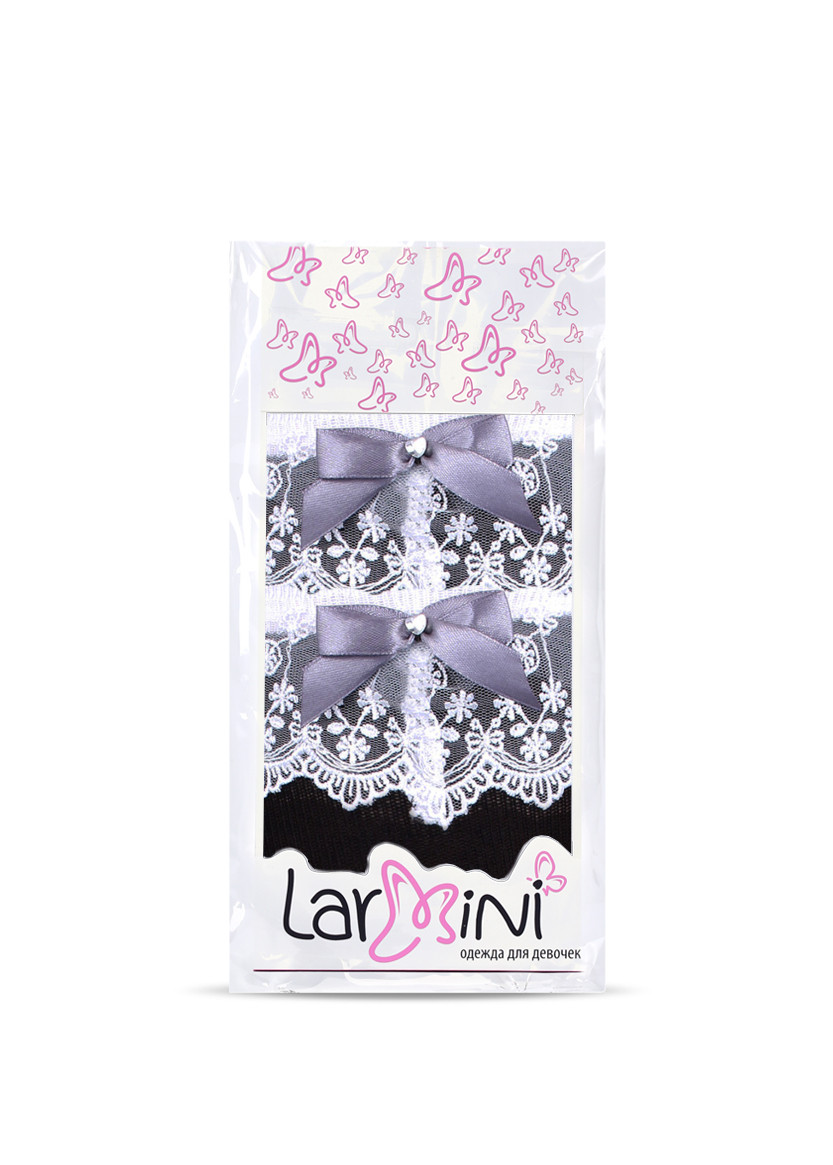 LARMINI Гольфы LR-G-KNS-80-B-S-SS, цвет черный/белый
