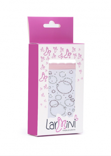 LARMINI Гольфы LR-G-175030, цвет белый/розовый