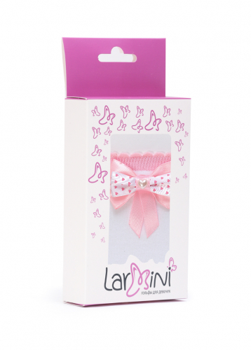 LARMINI Гольфы LR-G-B-SL, цвет белый/розовый