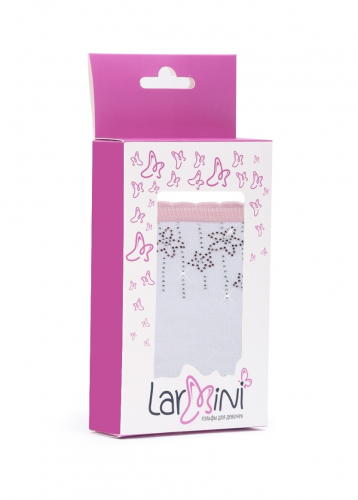 LARMINI Гольфы LR-G-175089, цвет белый/розовый