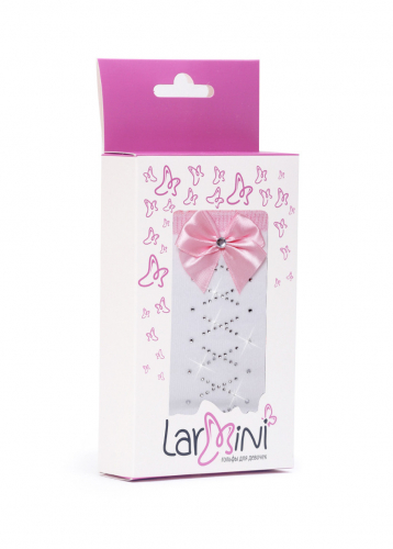 LARMINI Гольфы LR-G-168061-B-SLL-S, цвет белый/розовый
