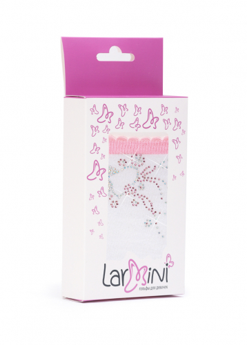 LARMINI Гольфы LR-G-158766, цвет белый/розовый