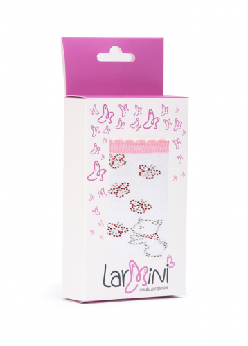 LARMINI Гольфы LR-G-158778, цвет белый/розовый