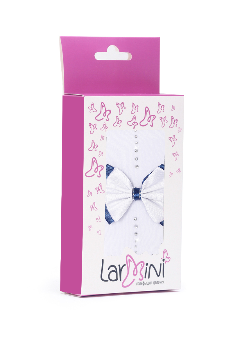 LARMINI Гольфы LR-G-178329-BK-2B, цвет белый/темно-синий