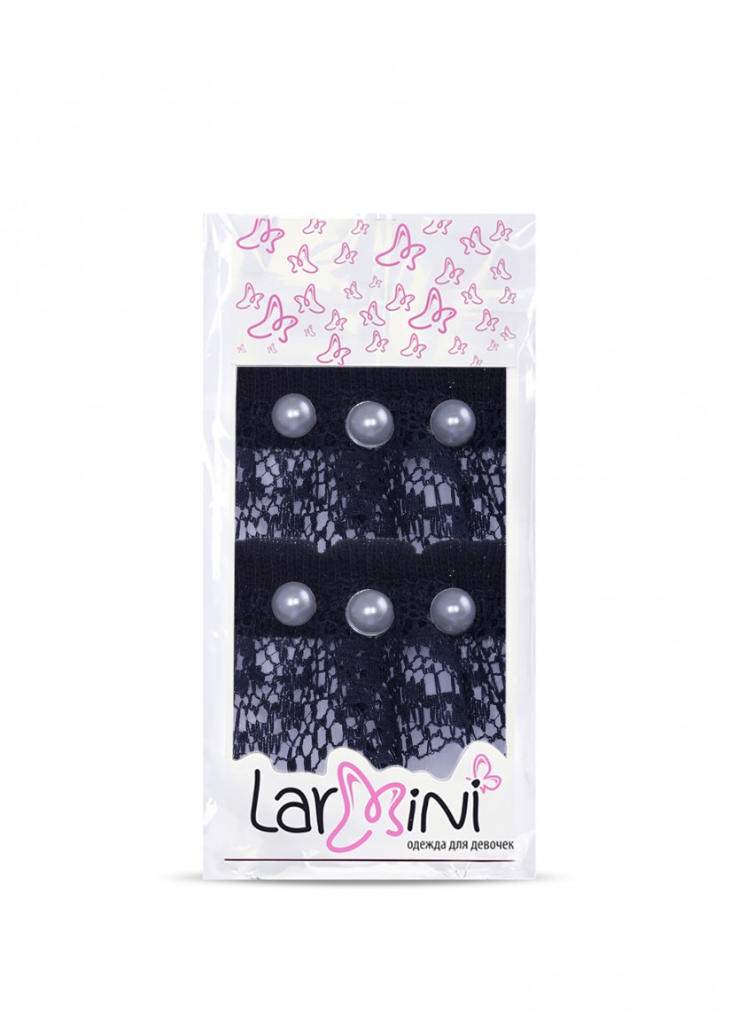 LARMINI Гольфы LR-G-KK-35DB-3PJ, цвет белый/темно-синий