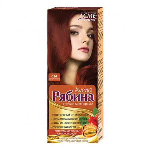 Крем-краска для волос Экми-Колор Рябина Avena №034 Дикая вишня