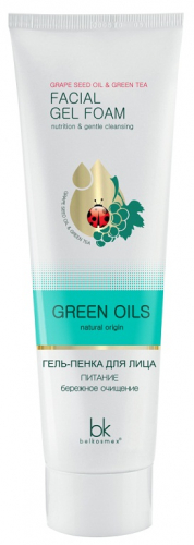 Green Oils Гель-пенка для лица питание бережное очищение 100г