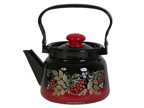 Чайник 2,3л с рисунком красно-черный арт.С2714.38