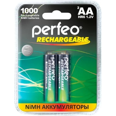 Аккумулятор AA Perfeo 1000 mAh BL2 (2/40)