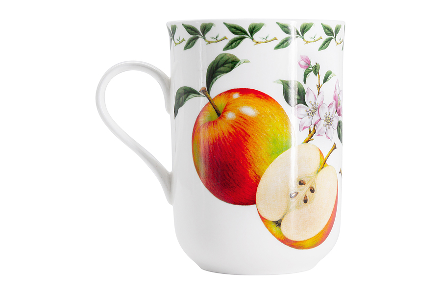 Кружка, 300 мл, фарфор F, белая, Яблоко, Orchard Fruits, 53975