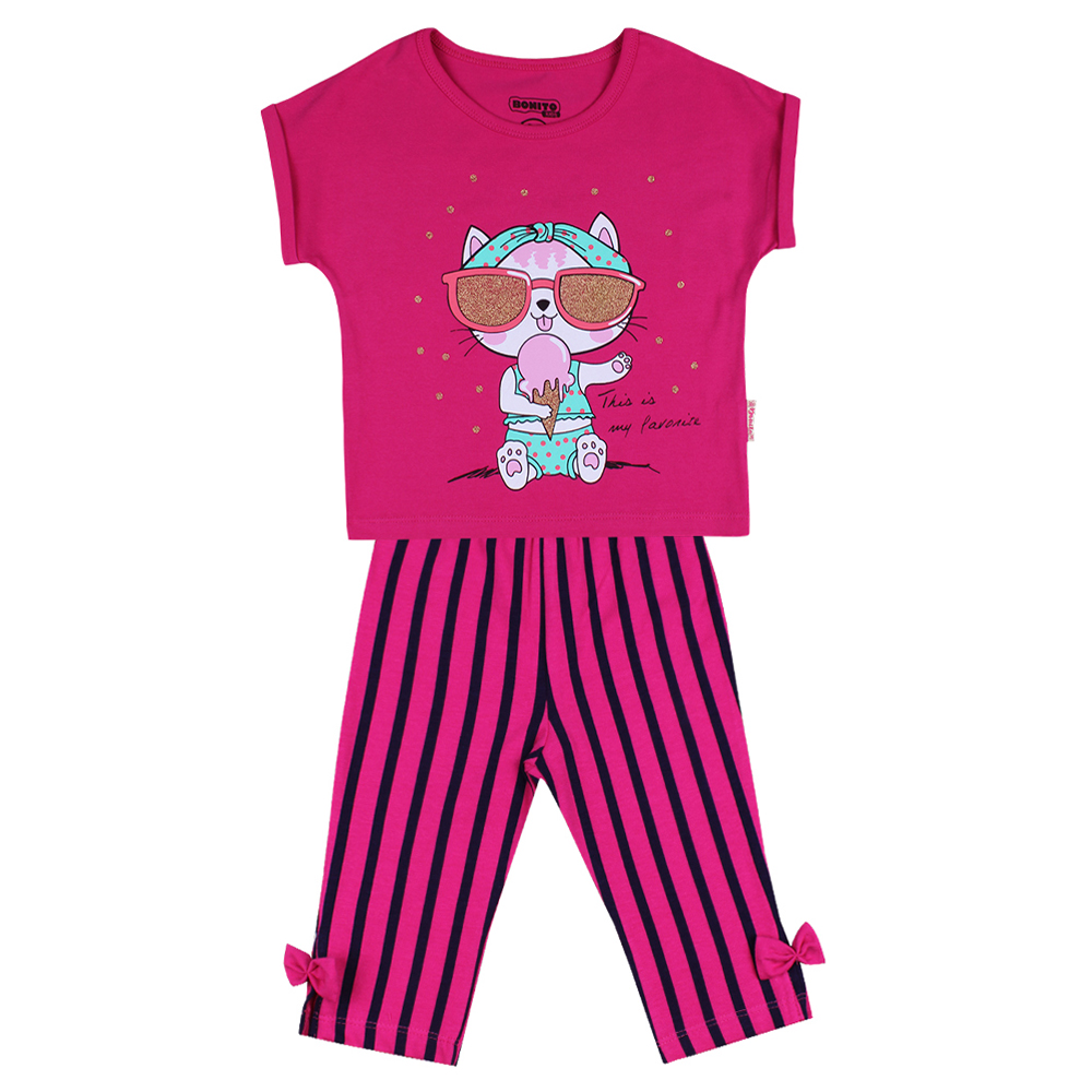 Костюм для девочки Bonito Kids (BK1443F, BK1443B) фуксия