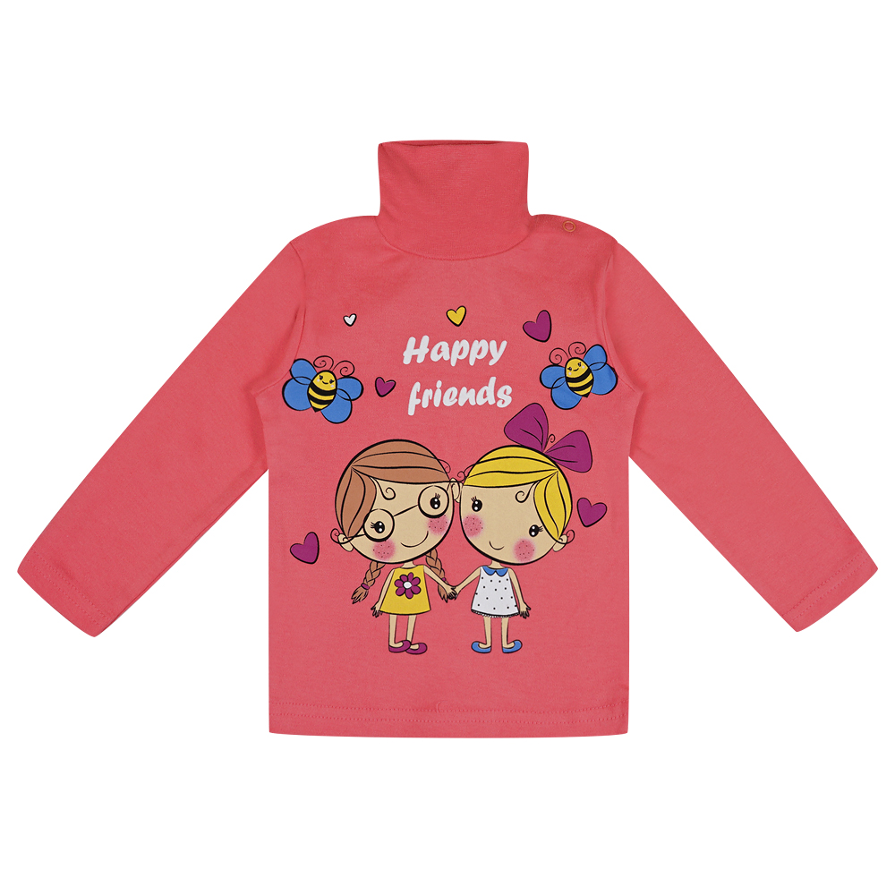 Водолазка для девочки Bonito Kids (BK007VD) коралловый