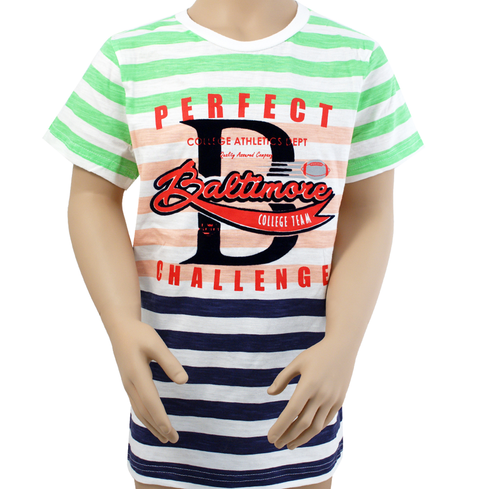 Футболка для мальчика Bonito Kids (BK739F) Зелёный/Розовый/Синий/Perfect