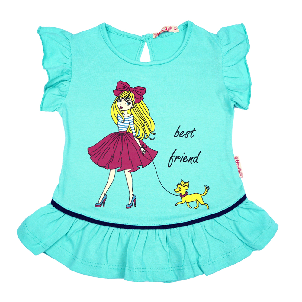 Футболка для девочки Bonito Kids (BK1196К) Ментоловый