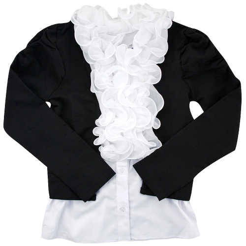 Блузка для девочки Bonito Kids (ОР560Р) Белый/Чёрный