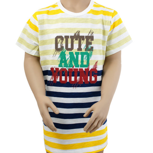 Футболка для мальчика Bonito Kids (BK739F) Салатовый/Синий/Жёлтый/CUTE