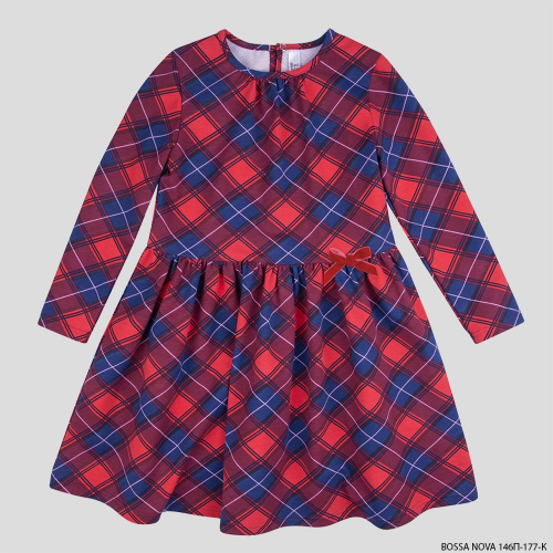 Платье для девочки Bossa Nova (146П-177-К) Красная клетка