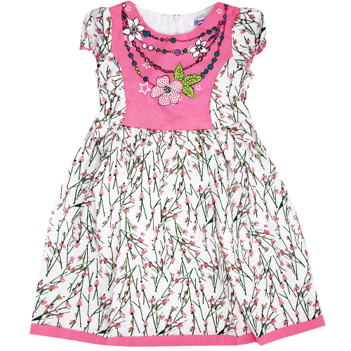 Платье для девочки Bonito Kids (BK363P) Белый/Светло-Розовый