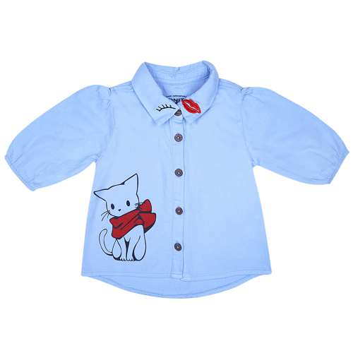 Рубашка для девочки Bonito Kids (OP860) Голубой