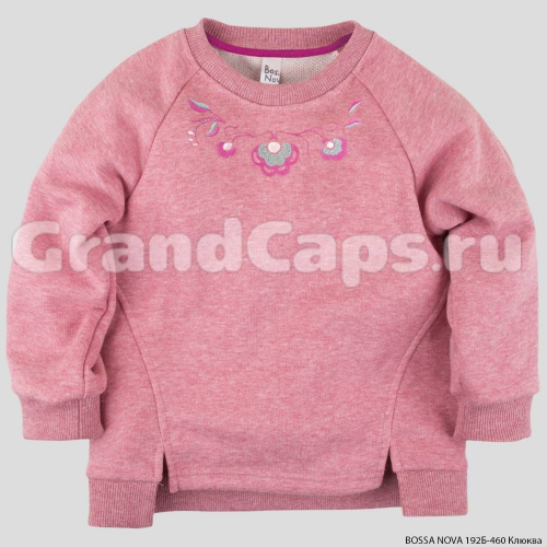 Свитшот для девочки Клюква, Bossa Nova (192Б-460) Розовый Меланж
