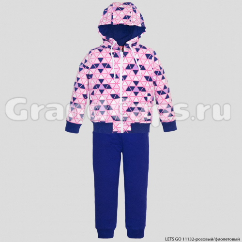 Спортивный костюм для девочки Let's Go (11132) Розовый/Фиолетовый
