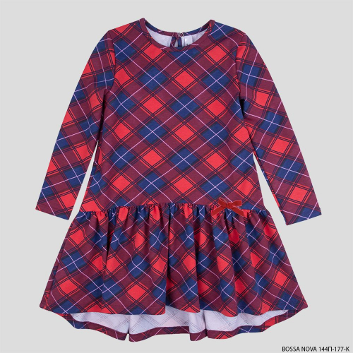 Платье для девочки Bossa Nova (144П-177-К) Красная клетка